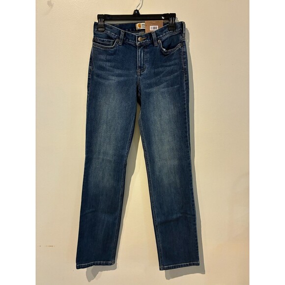 NWT Carhartt Original Fit Straight Leg Blaine Jean - Women's 2 Tall - Picture 1 of 5
